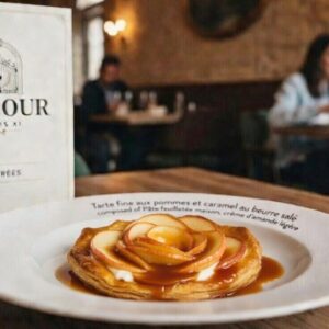 Tarte fine aux pommes et caramel au beurre salé
